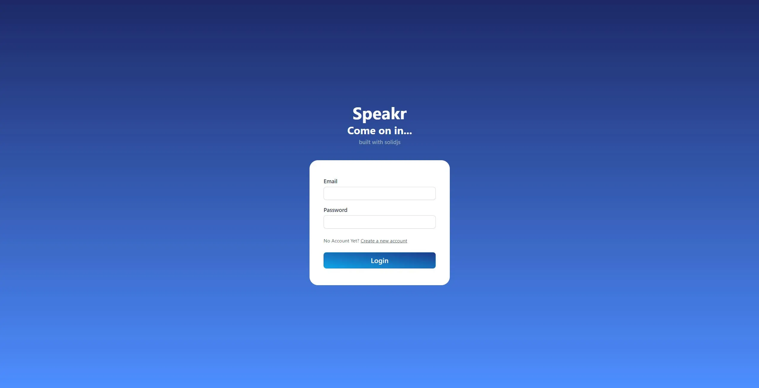 Screenshot of a website called speaker